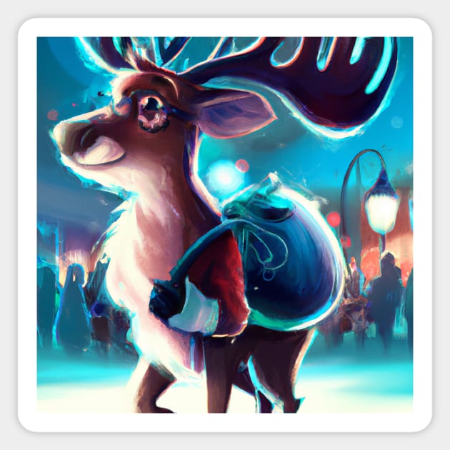 Cute Raindeer Drawing Sticker by Play Zoo